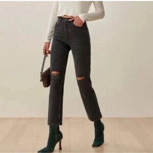 Reformation Cynthia High Rise Lagoon Destroyed Jean